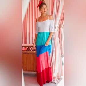 VENUS NEW Throwback Beach Holiday Beauty Maxi Dress SzM